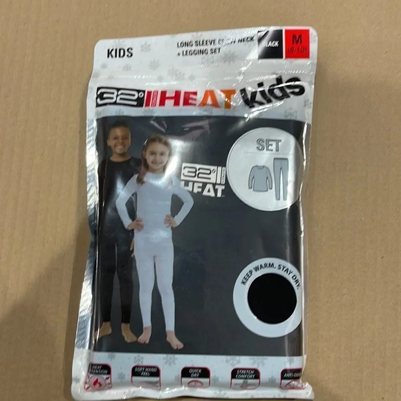 Kids- 32degrees kids heat Long Sleeve Crew Neck Legging Set XL Medium - Picture 8 of 13